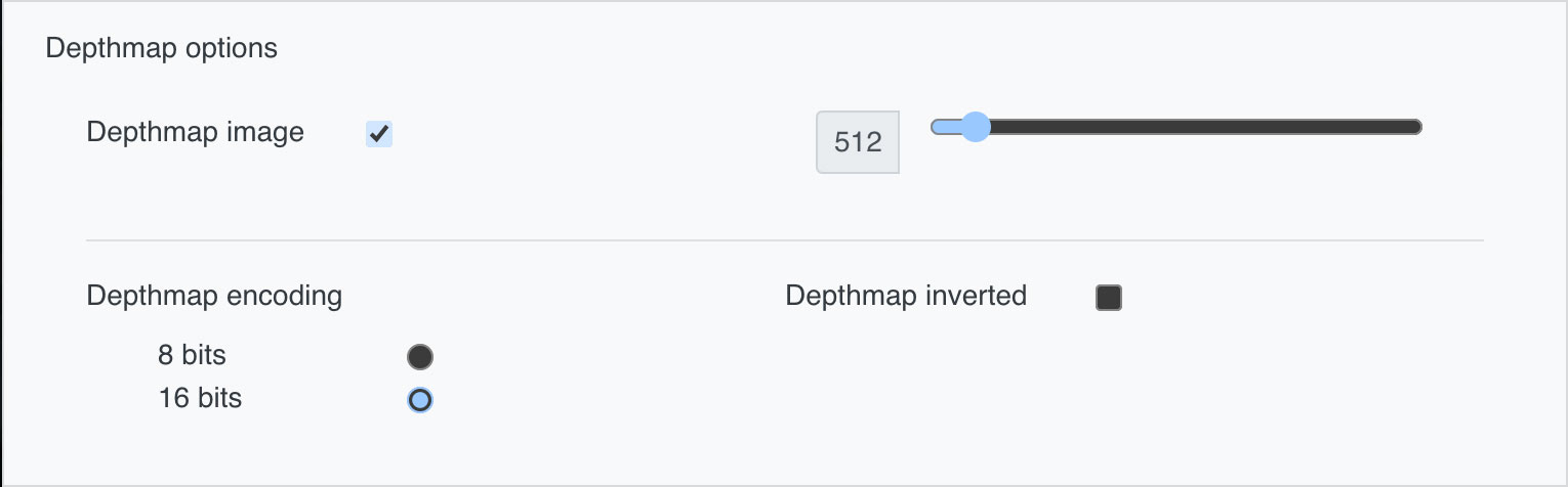 depthmap options